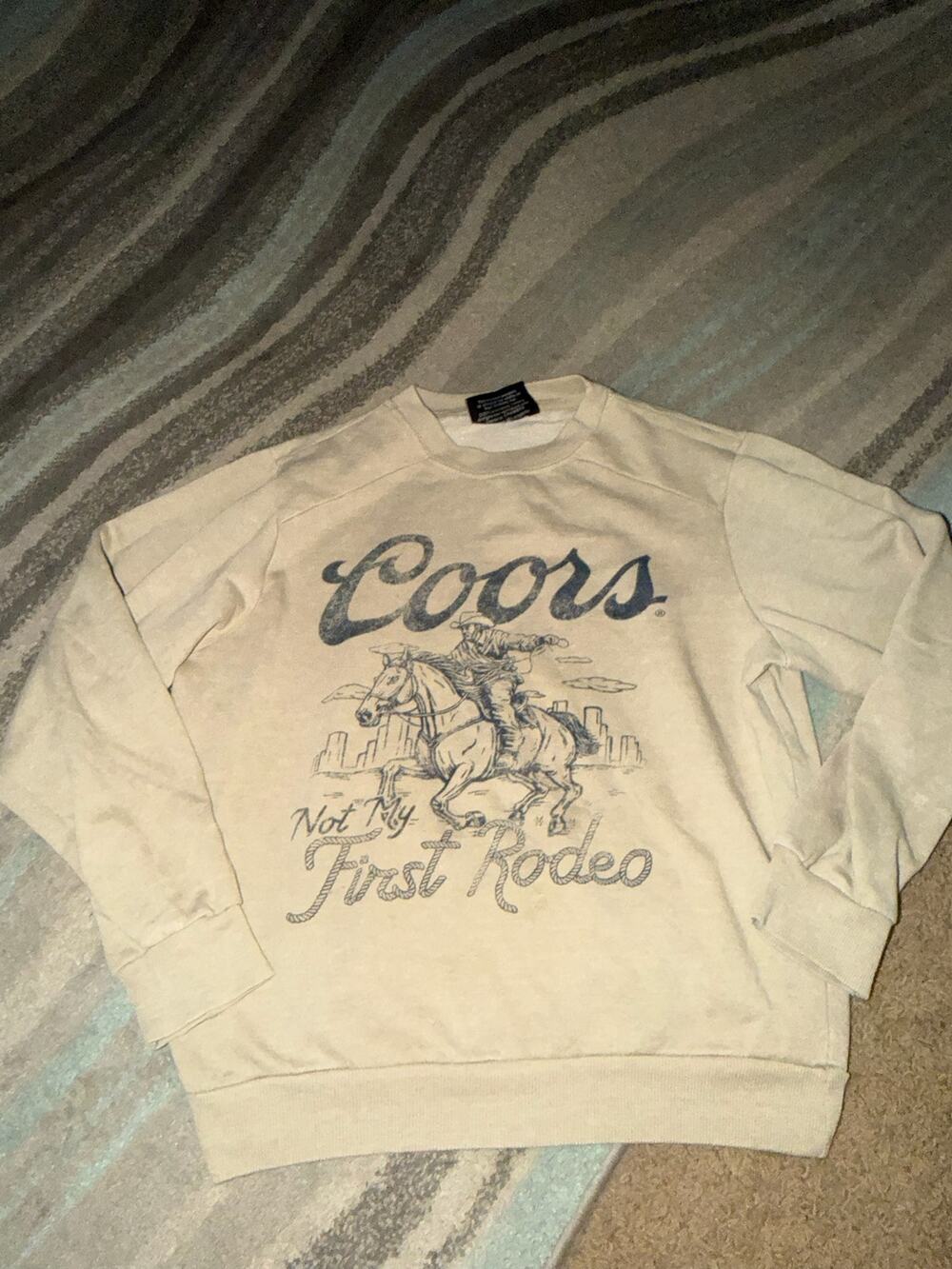 Small Changes Coors "Not My First Rodeo" Oversized Pullover Sweatshirt